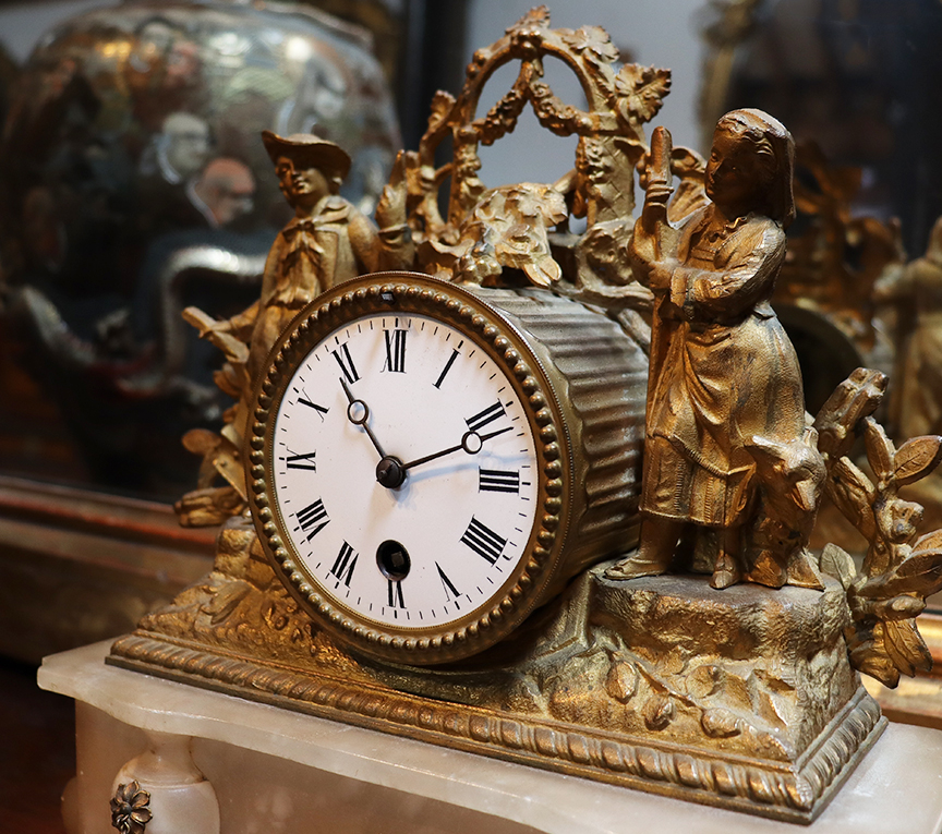 19th Century Alabaster Timepiece