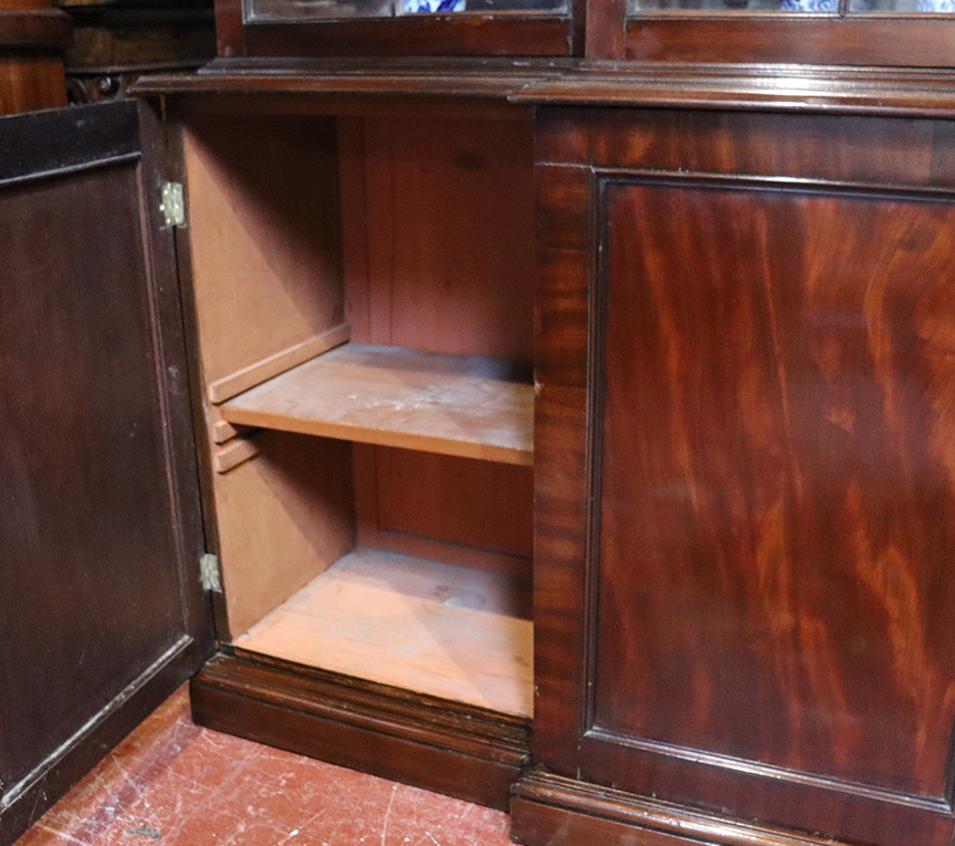 19th Century Mahogany Breakfront Bookcase